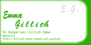 emma gillich business card